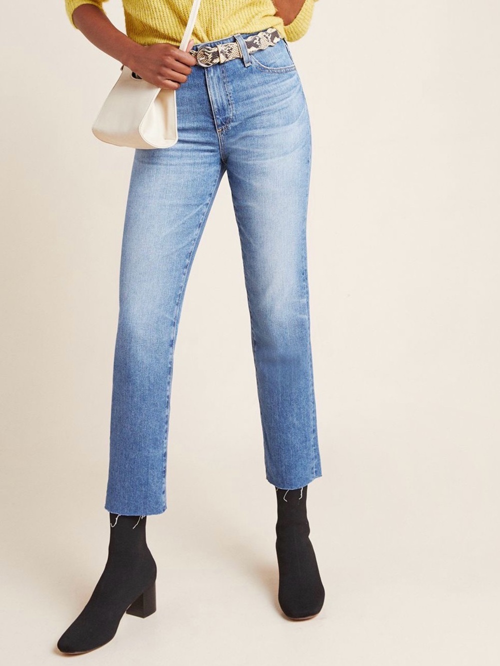 AG Brand High rise straight crop The Isabelle